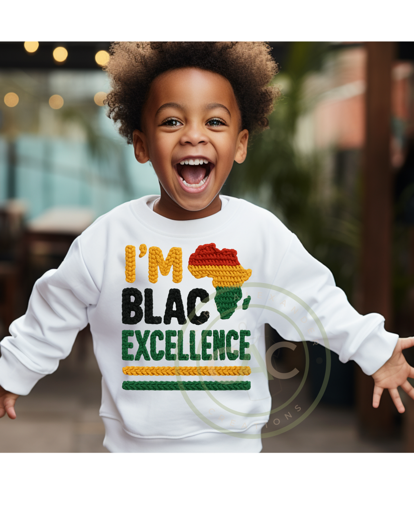 I Am Black Excellence - Faux Crochet Graphic Apparel