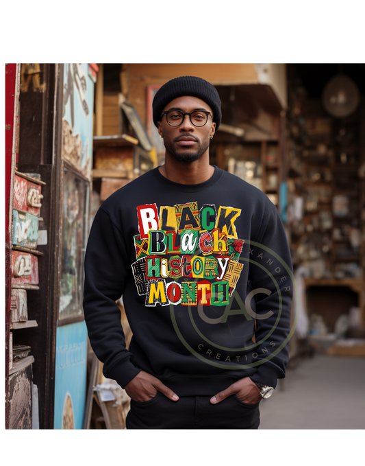 Black History Month "Heritage & Heart" Afrocentric Collage