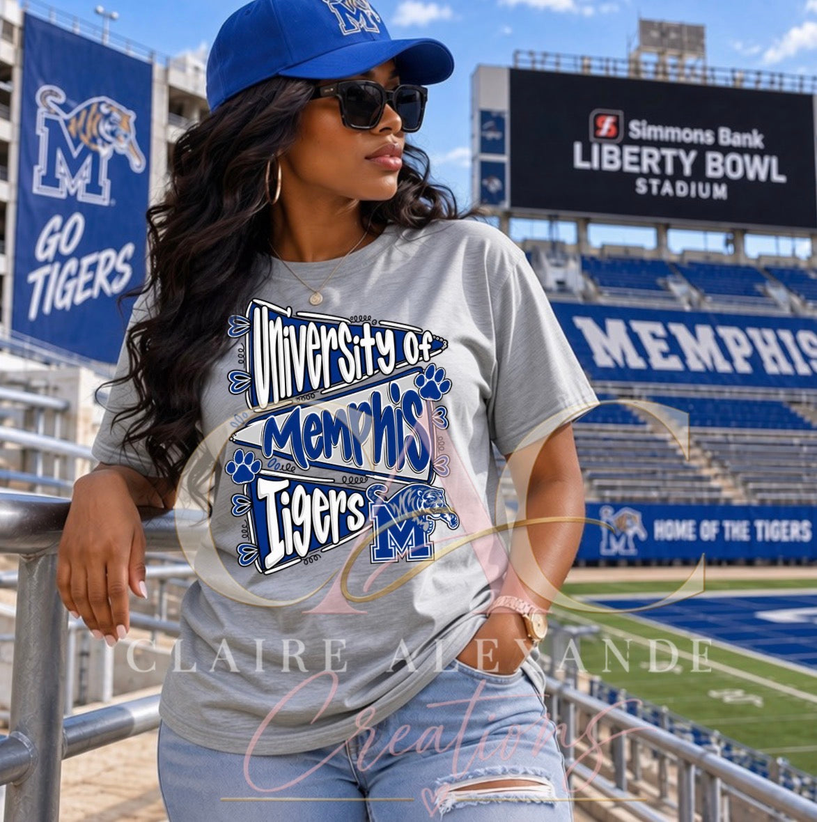 University of Memphis Tigers Vintage Doodle Tee | Memphis Game Day